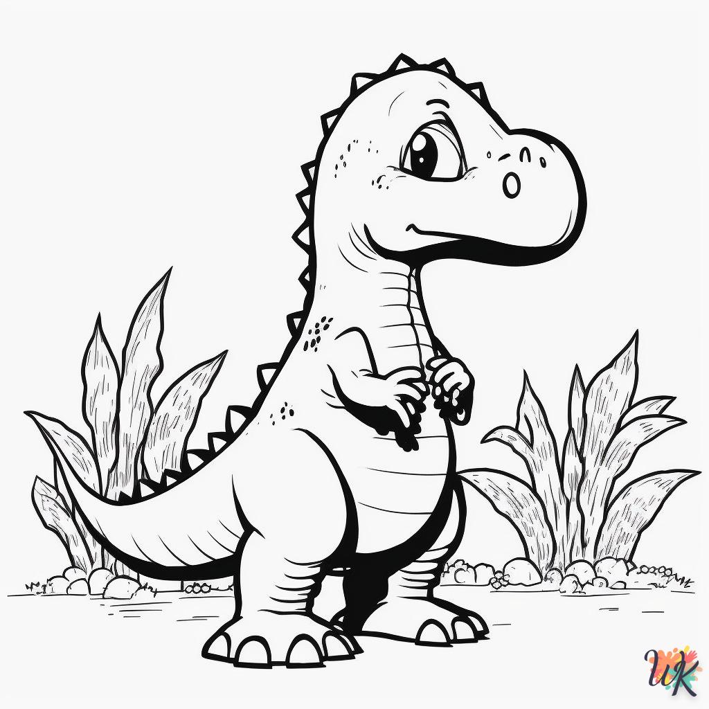 Dibujos para Colorear Dinosaurio 211
