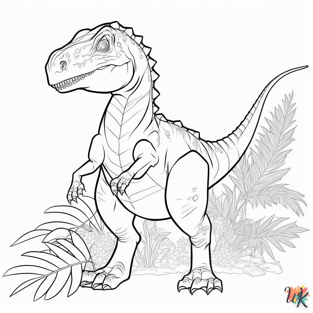 Dibujos para Colorear Dinosaurio 214