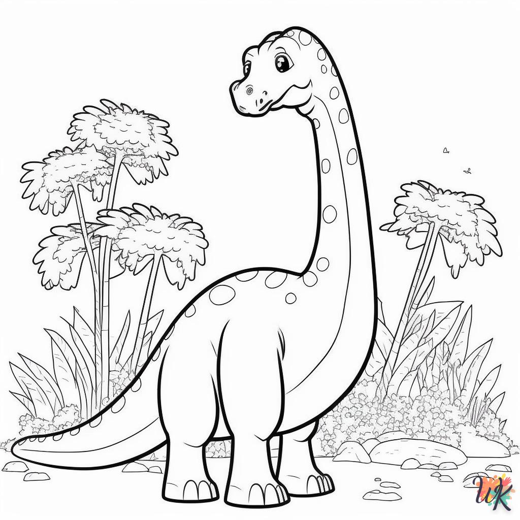 Dibujos para Colorear Dinosaurio 215
