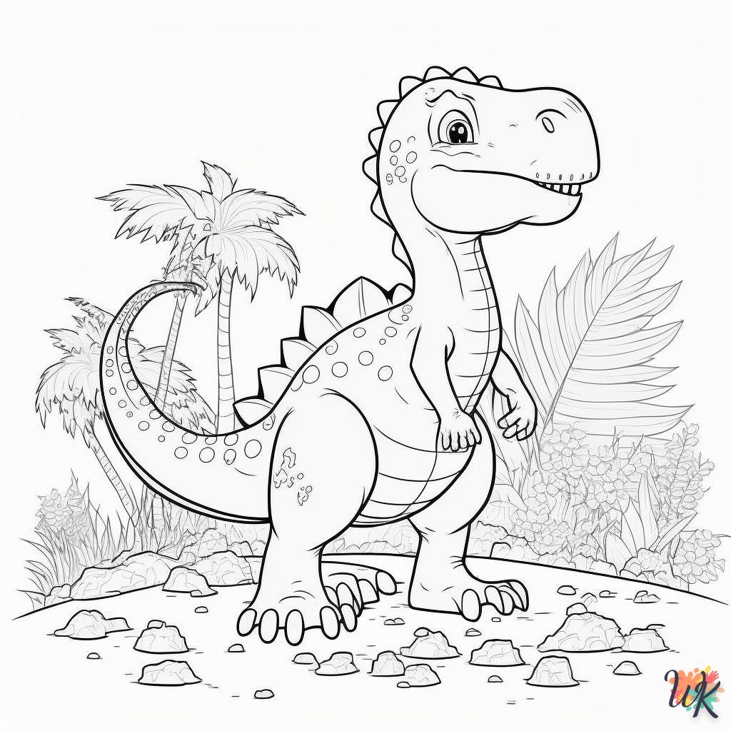 Dibujos para Colorear Dinosaurio 216