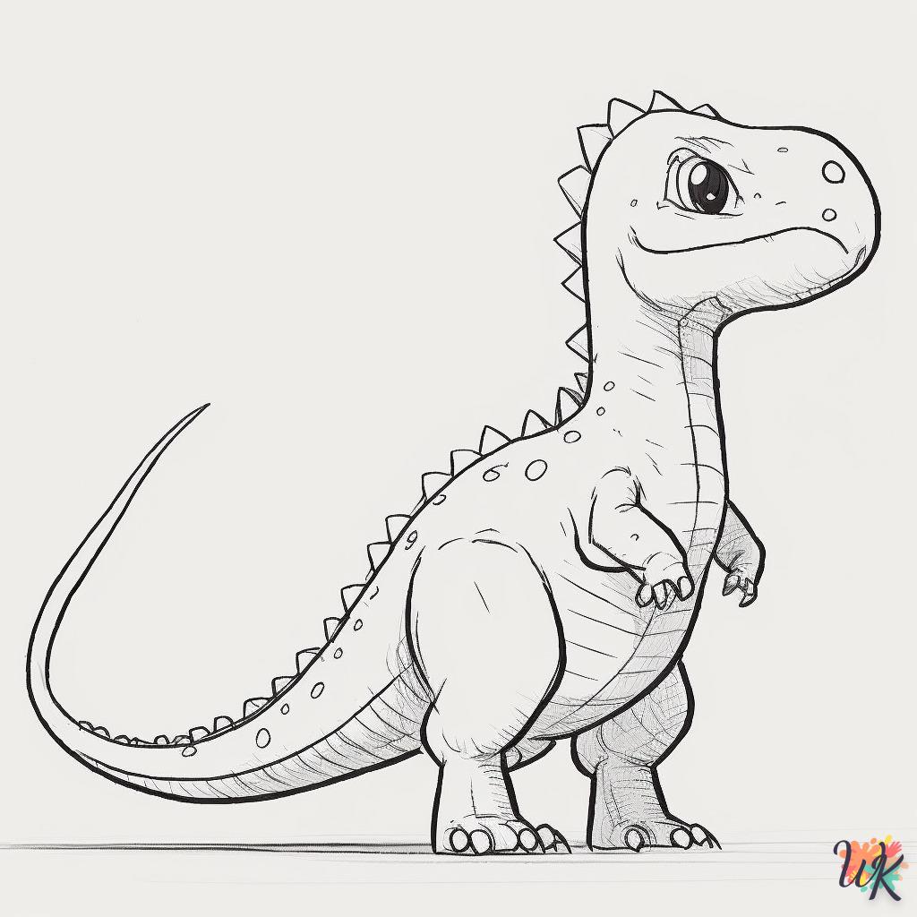 Dibujos para Colorear Dinosaurio 221