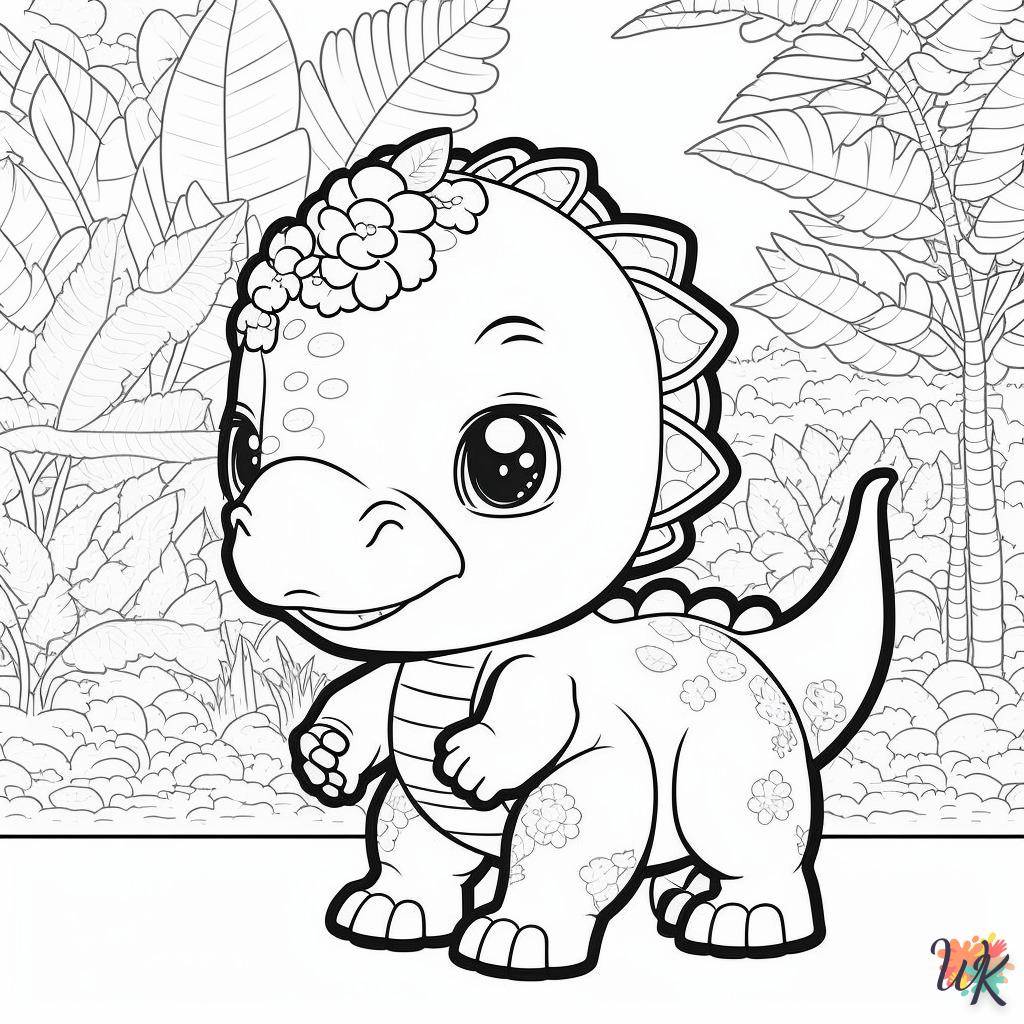 Dibujos para Colorear Dinosaurio 223