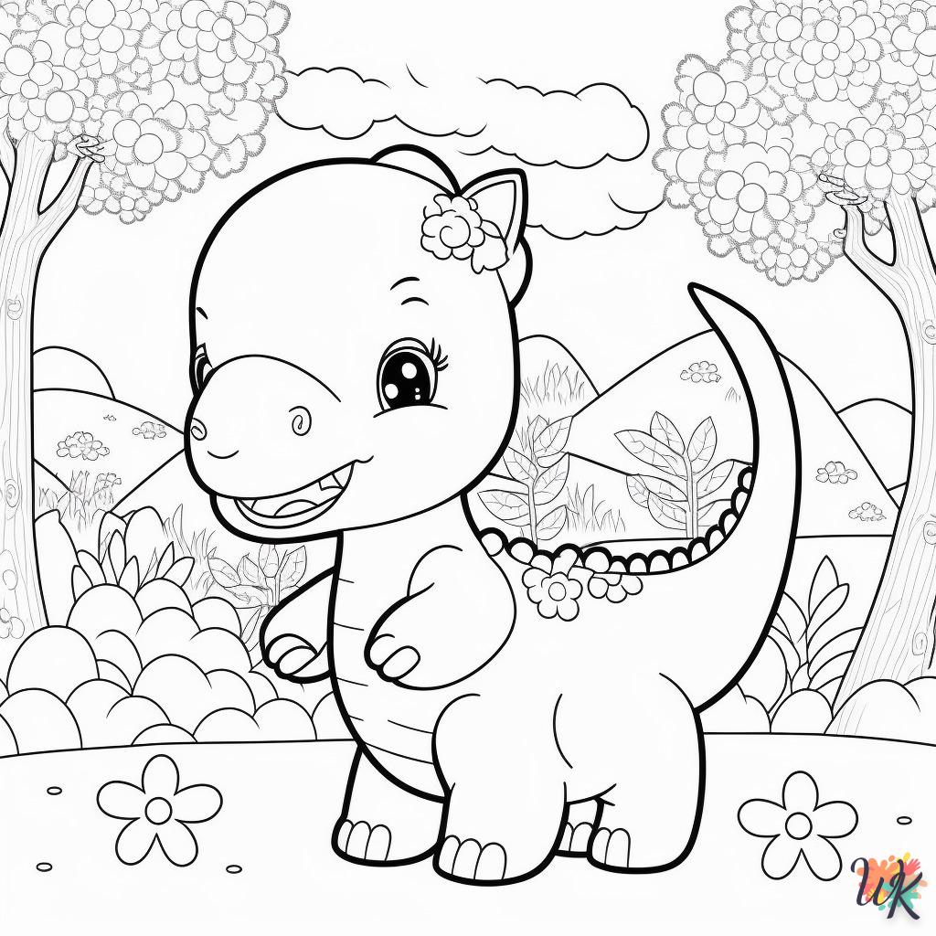 Dibujos para Colorear Dinosaurio 224