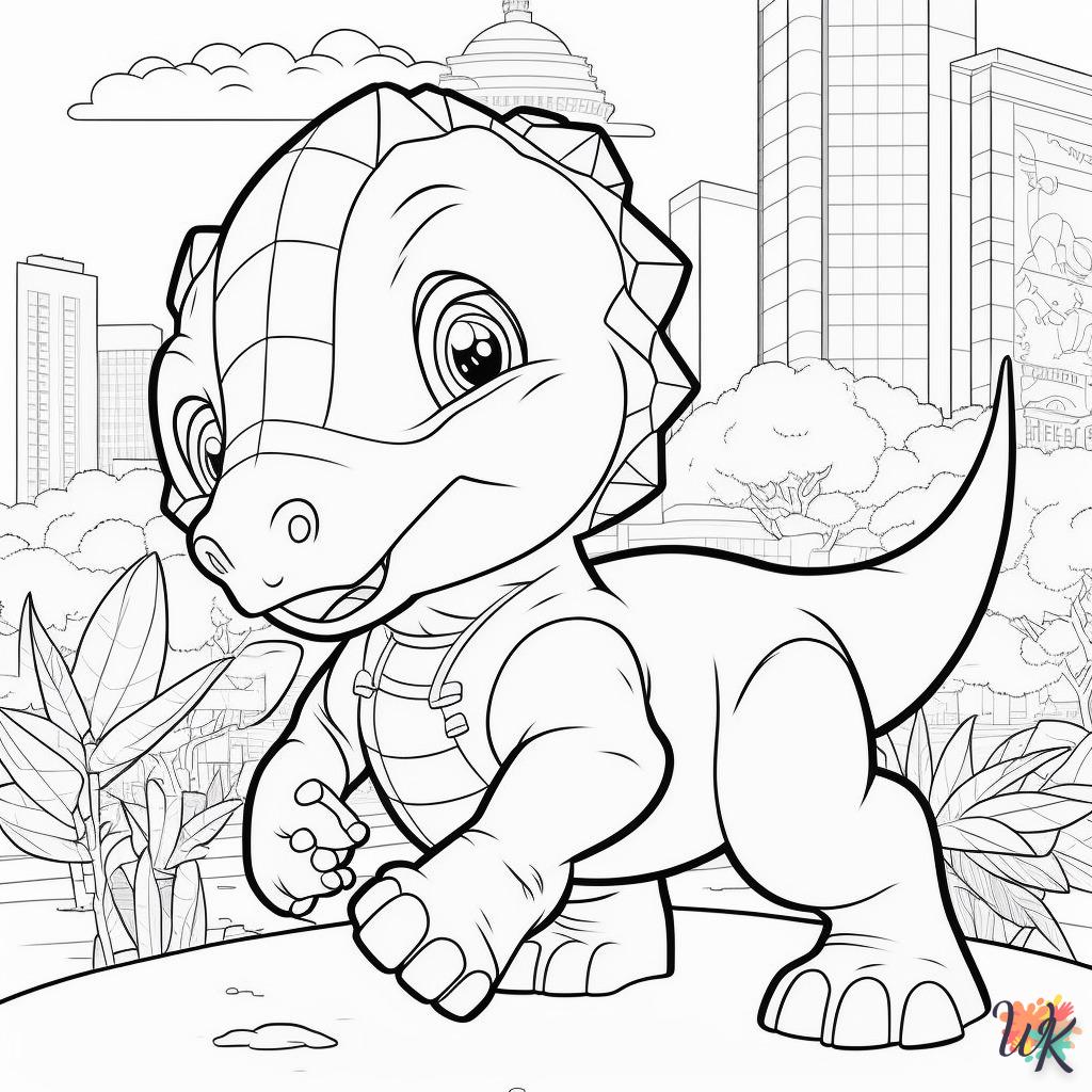 Dibujos para Colorear Dinosaurio 225