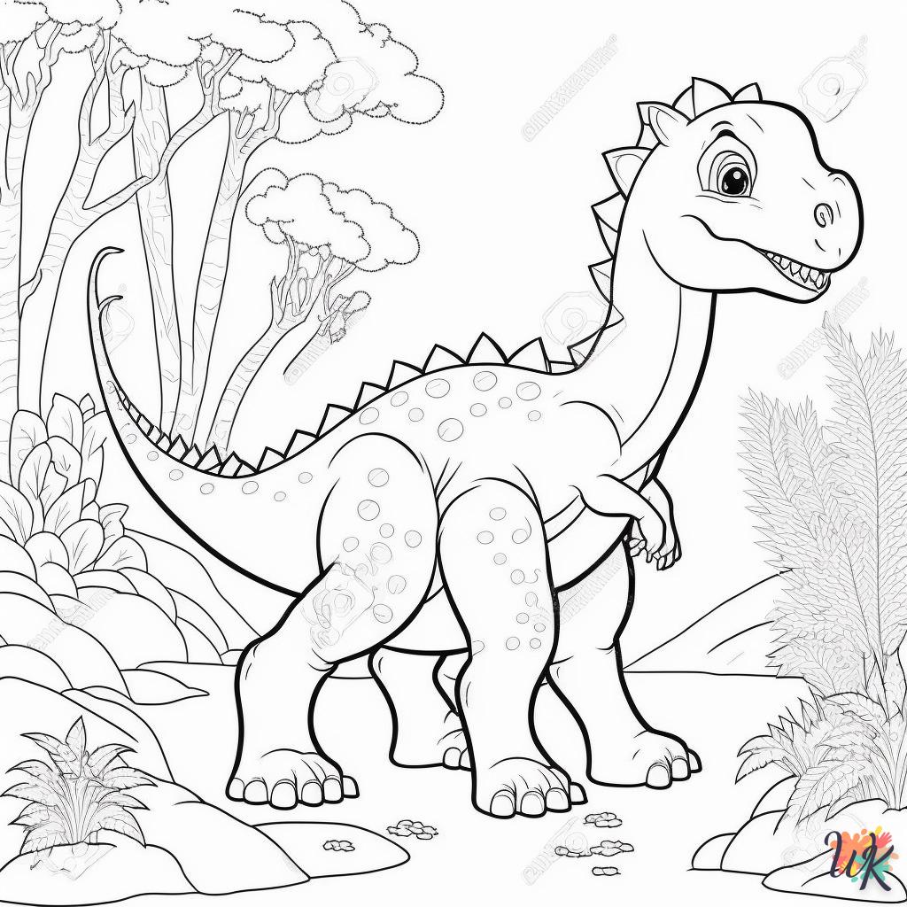 Dibujos para Colorear Dinosaurio 227