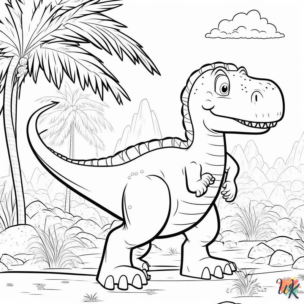 Dibujos para Colorear Dinosaurio 237