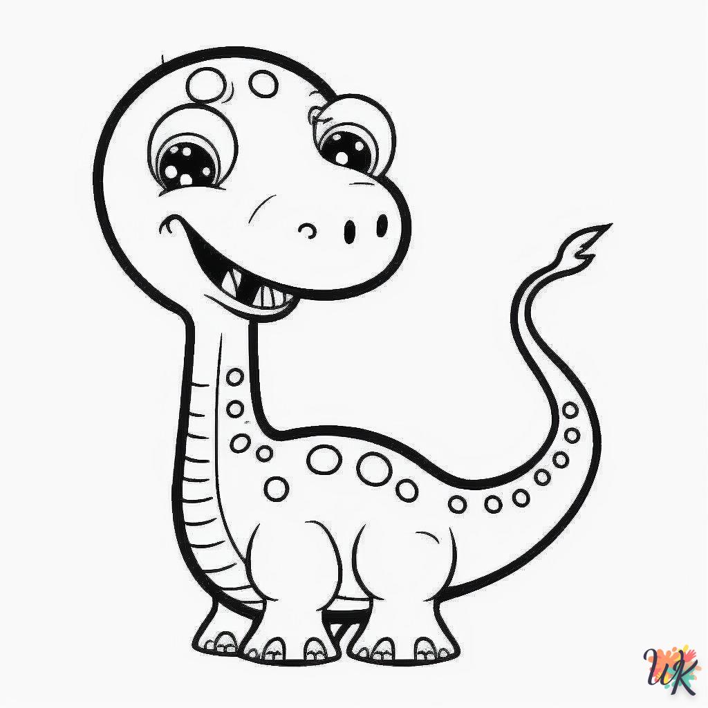 Dibujos para Colorear Dinosaurio 243