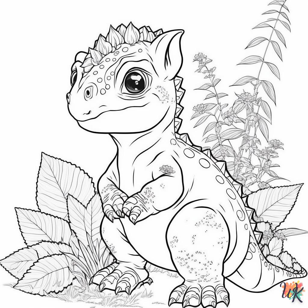 Dibujos para Colorear Dinosaurio 34