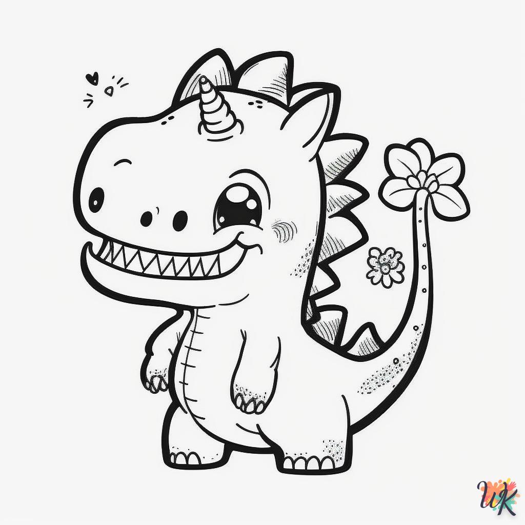 Dibujos para Colorear Dinosaurio 4