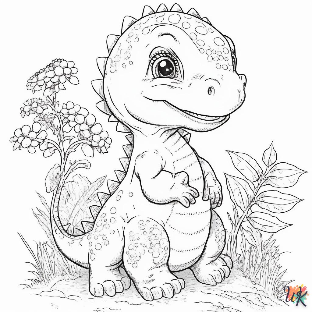 Dibujos para Colorear Dinosaurio 41