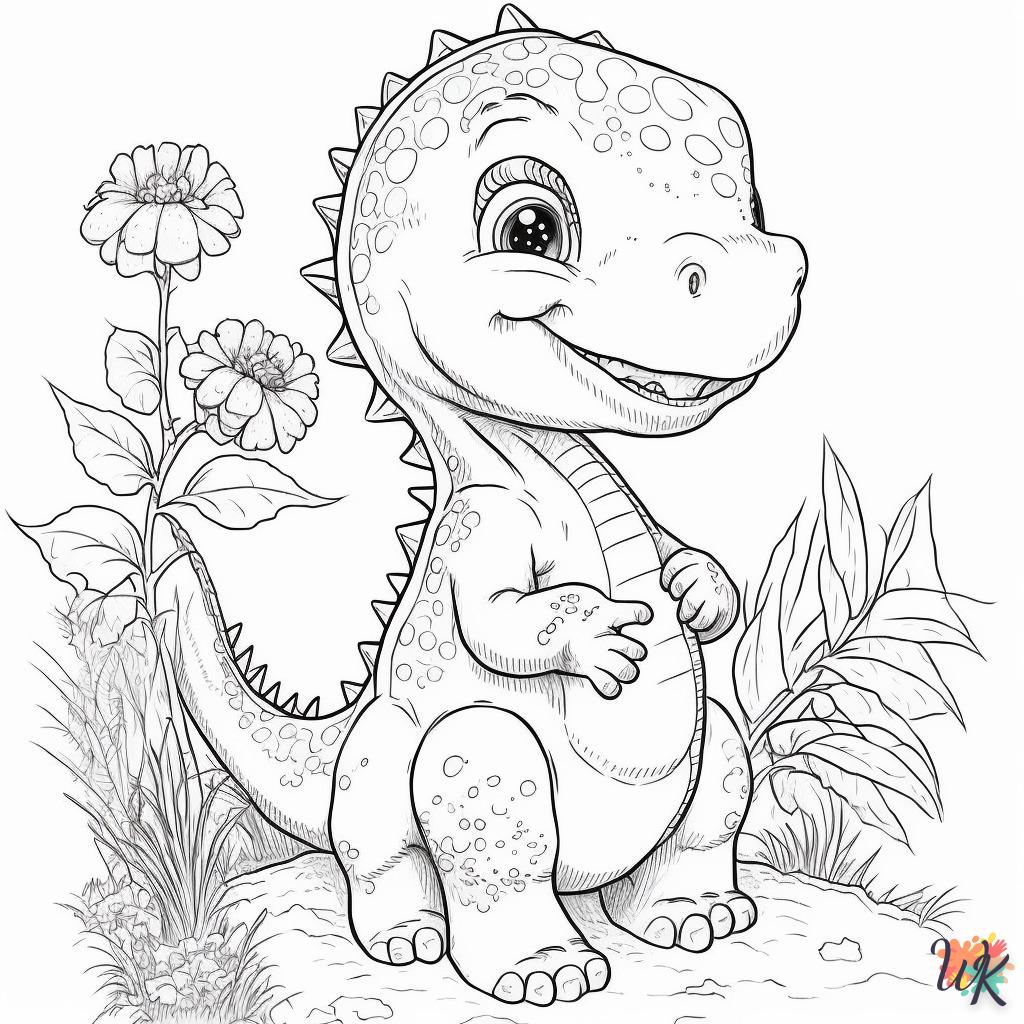 Dibujos para Colorear Dinosaurio 42