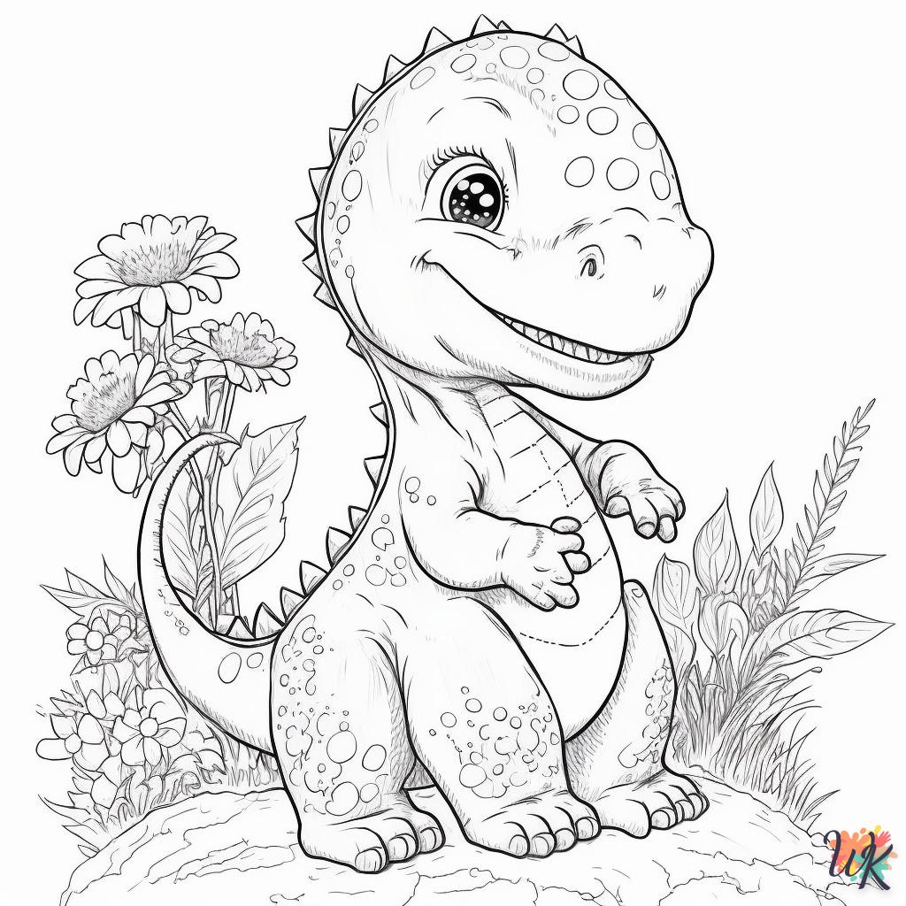 Dibujos para Colorear Dinosaurio 43