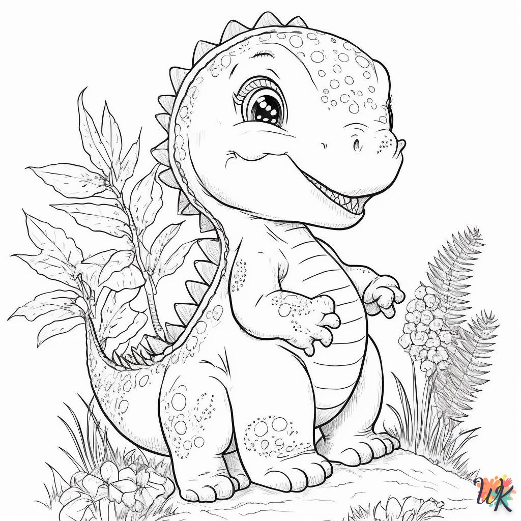 Dibujos para Colorear Dinosaurio 44