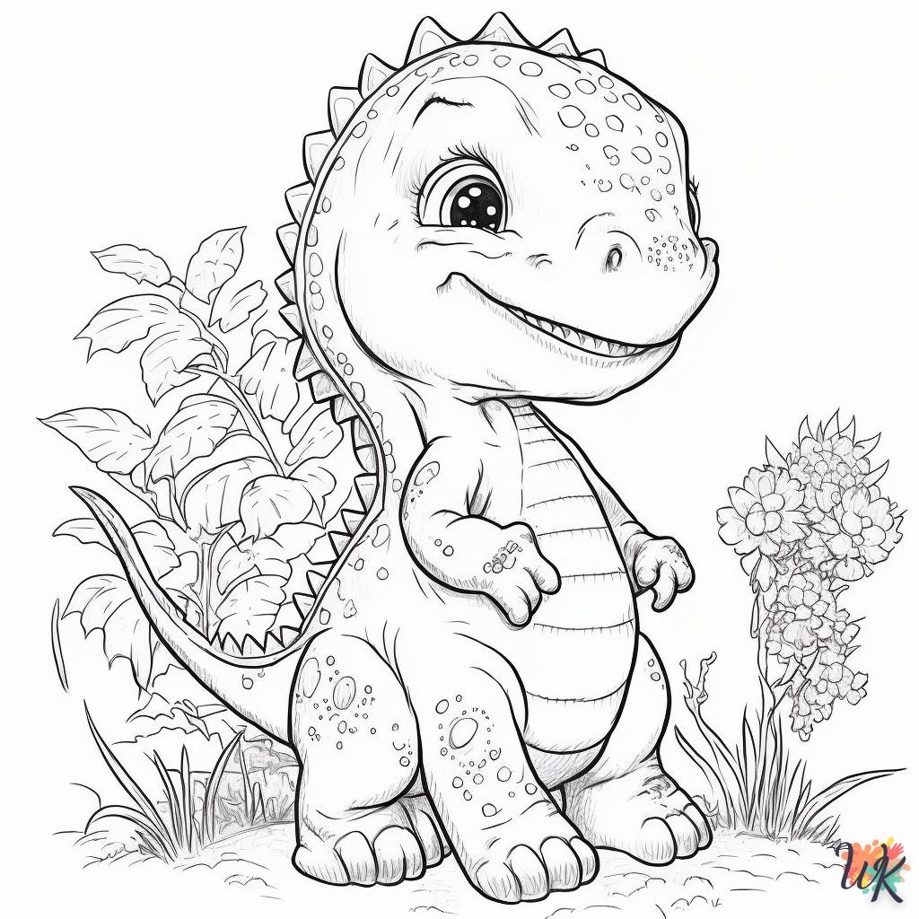 Dibujos para Colorear Dinosaurio 45