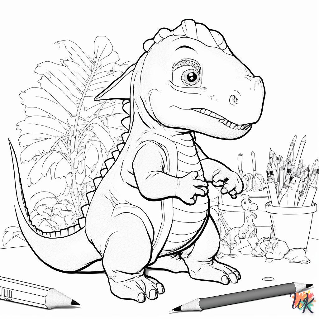 Dibujos para Colorear Dinosaurio 47
