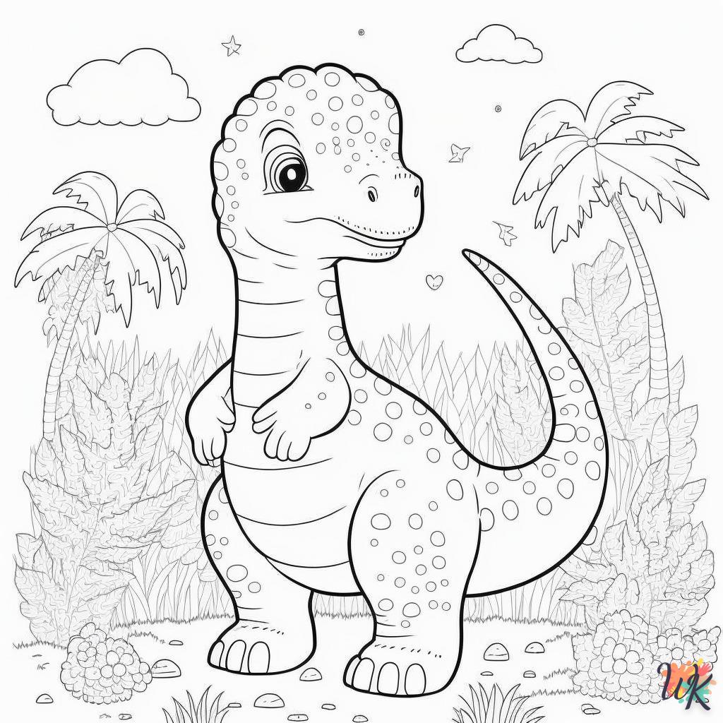 Dibujos para Colorear Dinosaurio 64