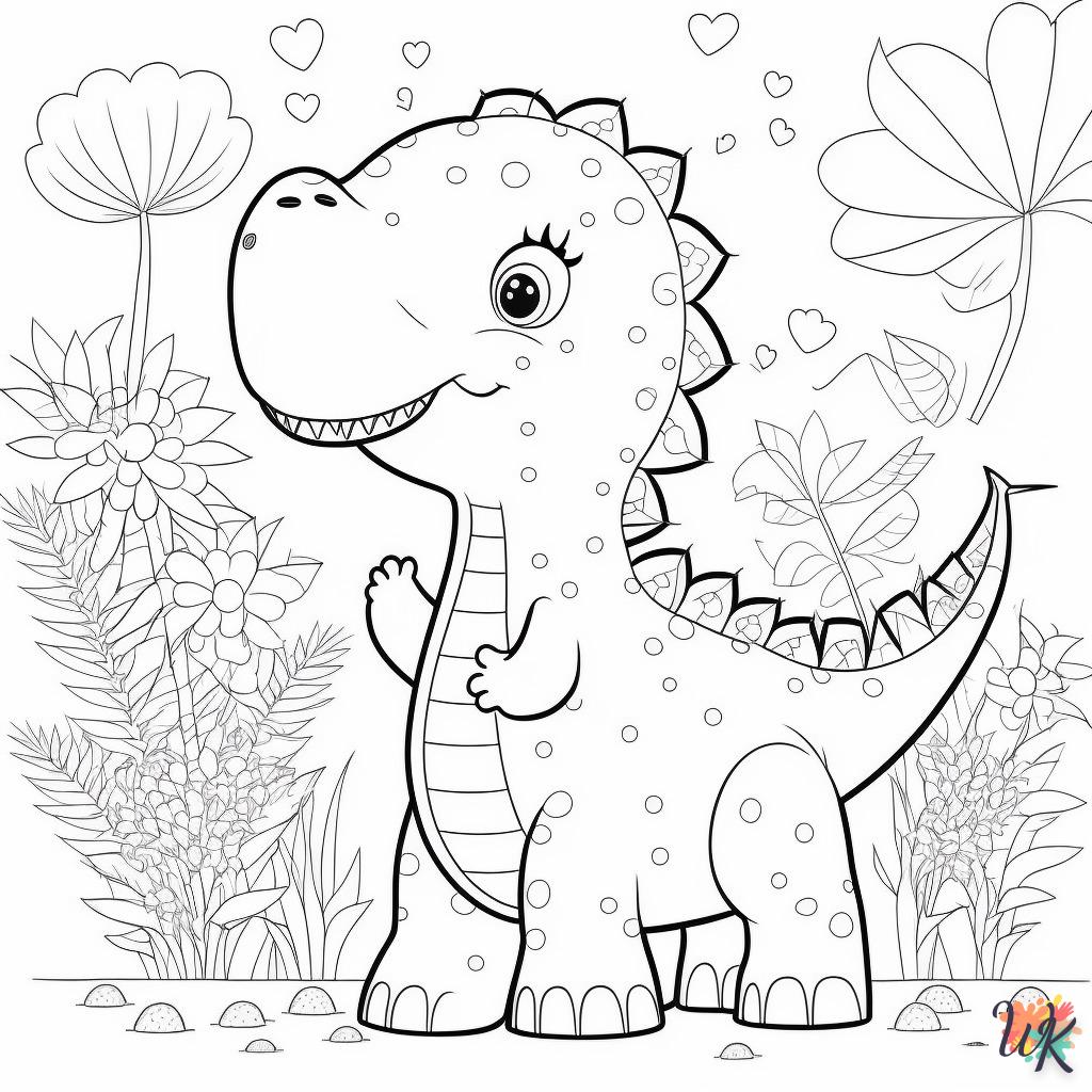 Dibujos para Colorear Dinosaurio 80