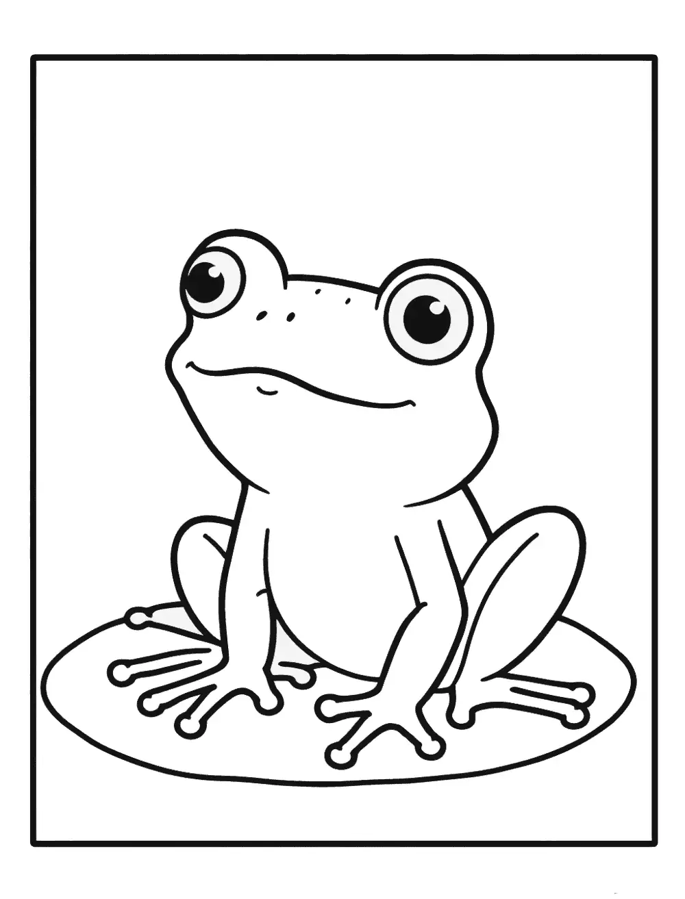 Dibujos para Colorear Easy Frog