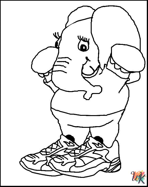 Dibujos para Colorear Elefantes 14