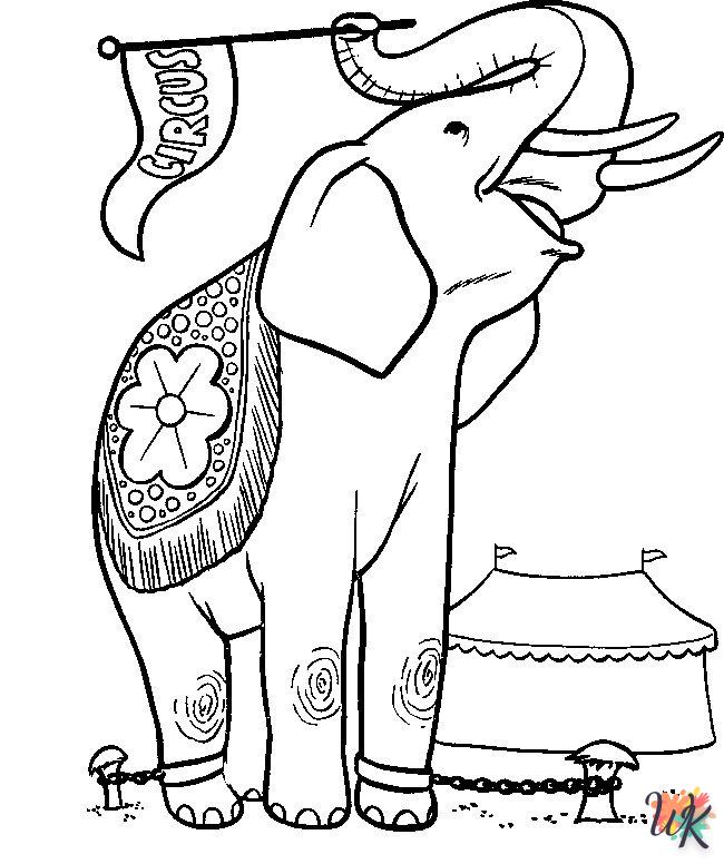 Dibujos para Colorear Elefantes 3