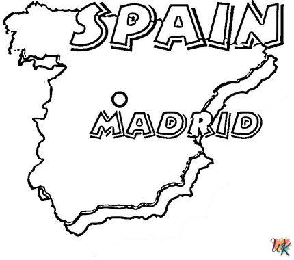 Dibujos para Colorear Espana mapa 2