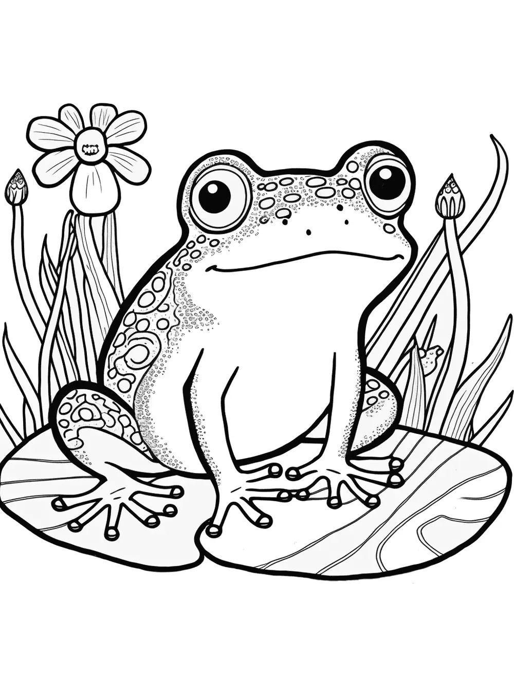 Dibujos para Colorear Frog And Caterpillar