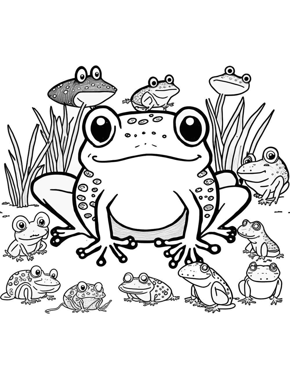 Dibujos para Colorear Frog And Friends