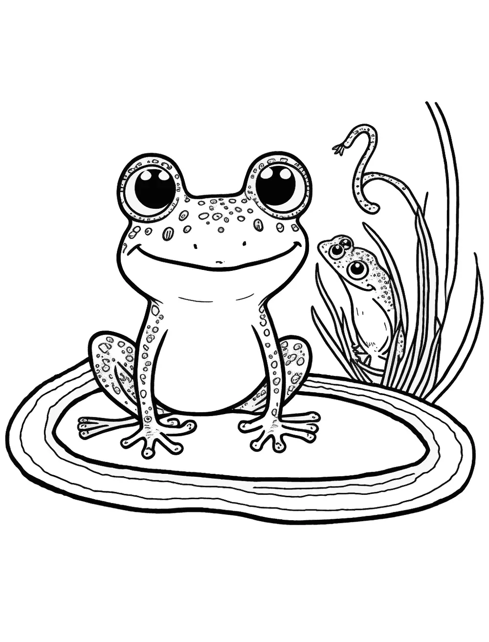 Dibujos para Colorear Frog And Snake