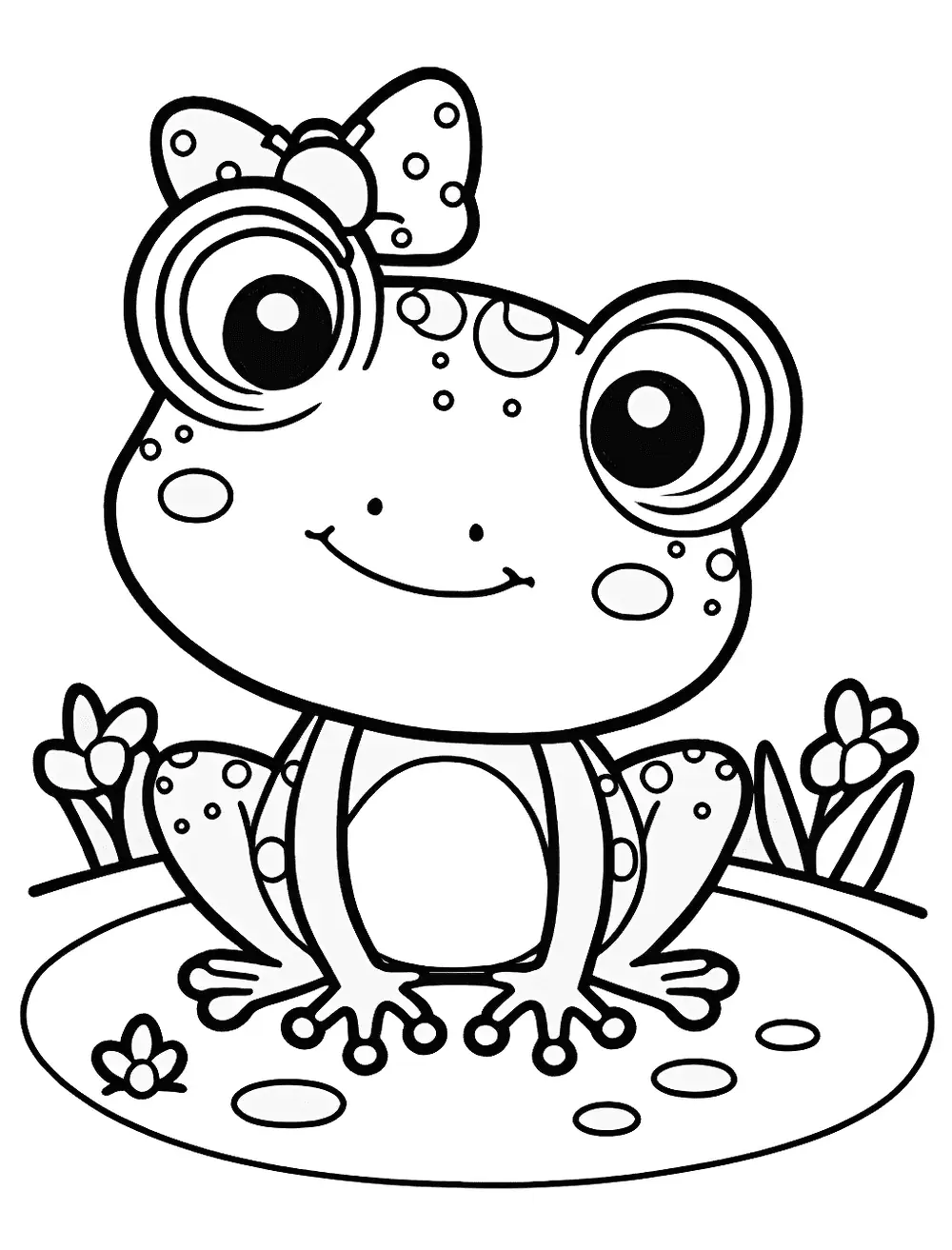 Dibujos para Colorear Hello Kitty Frog