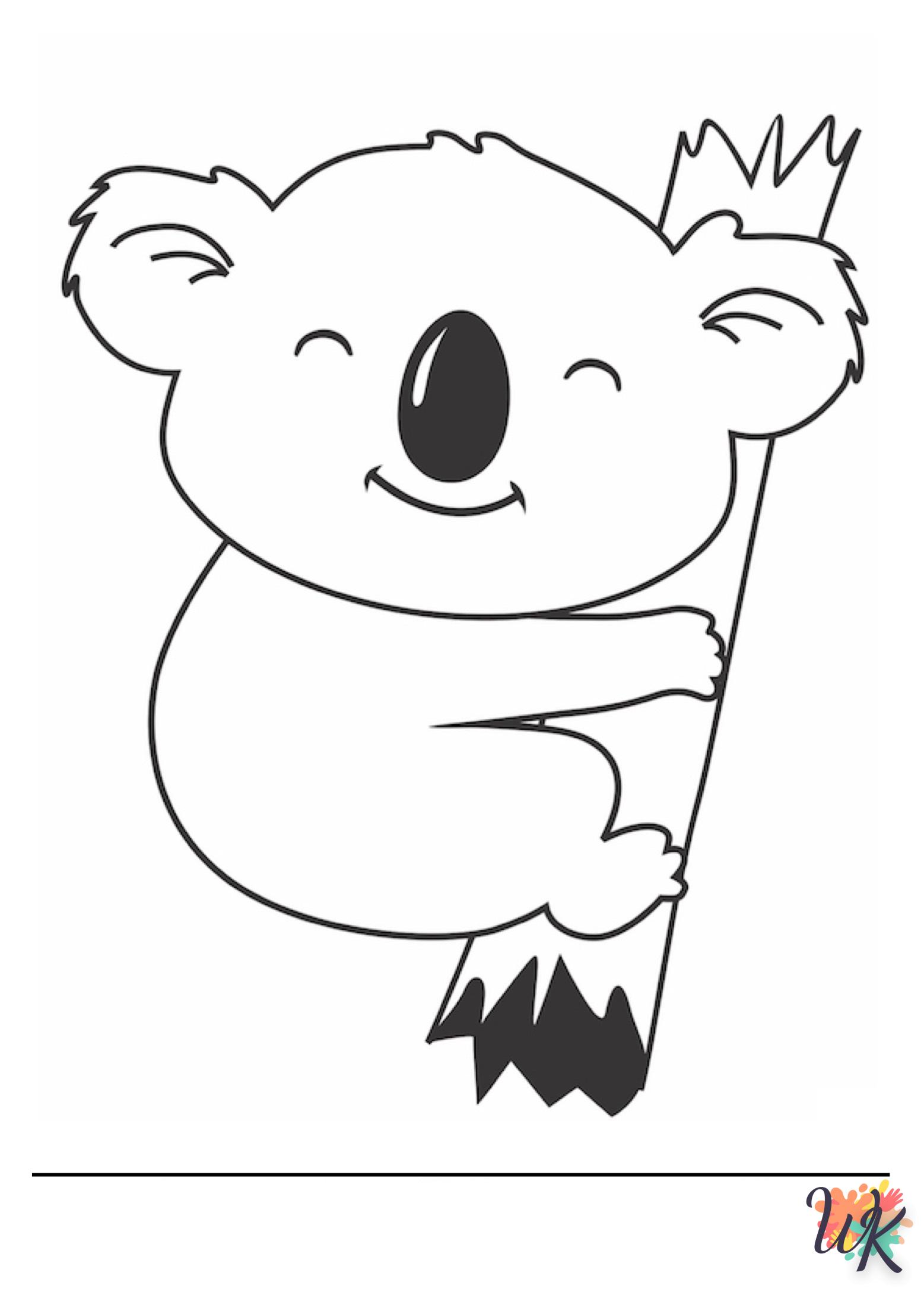 Dibujos para Colorear Koala 1