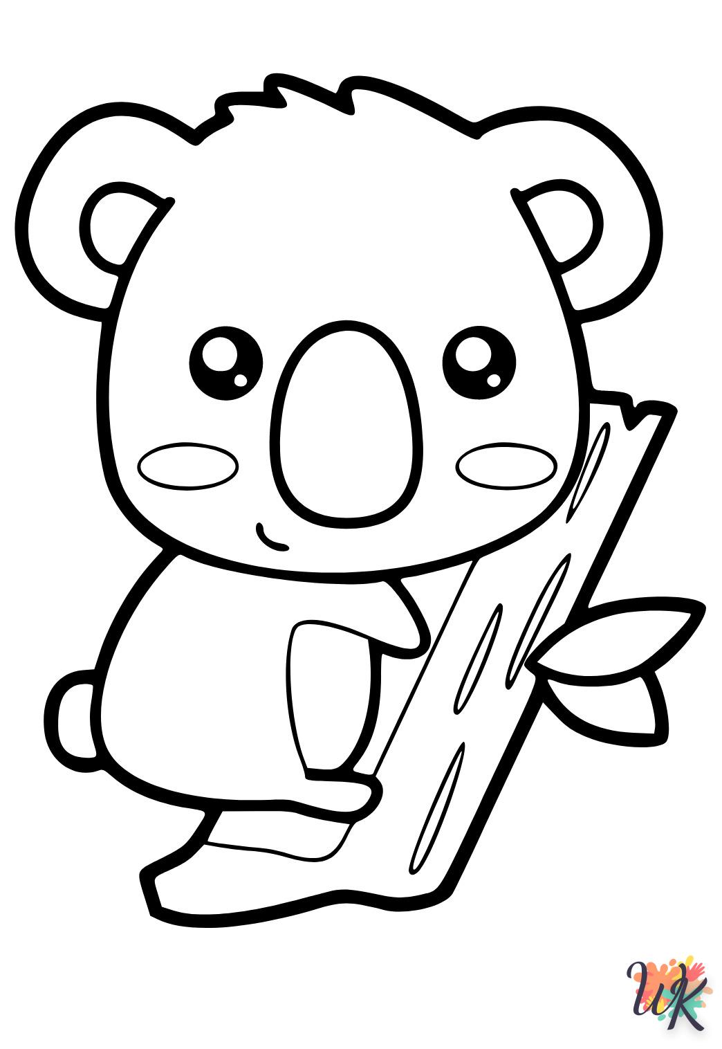 Dibujos para Colorear Koala 1
