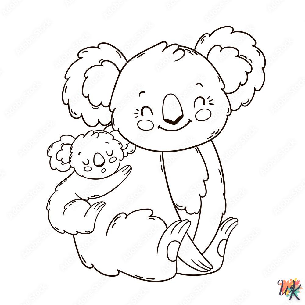 Dibujos para Colorear Koala 12