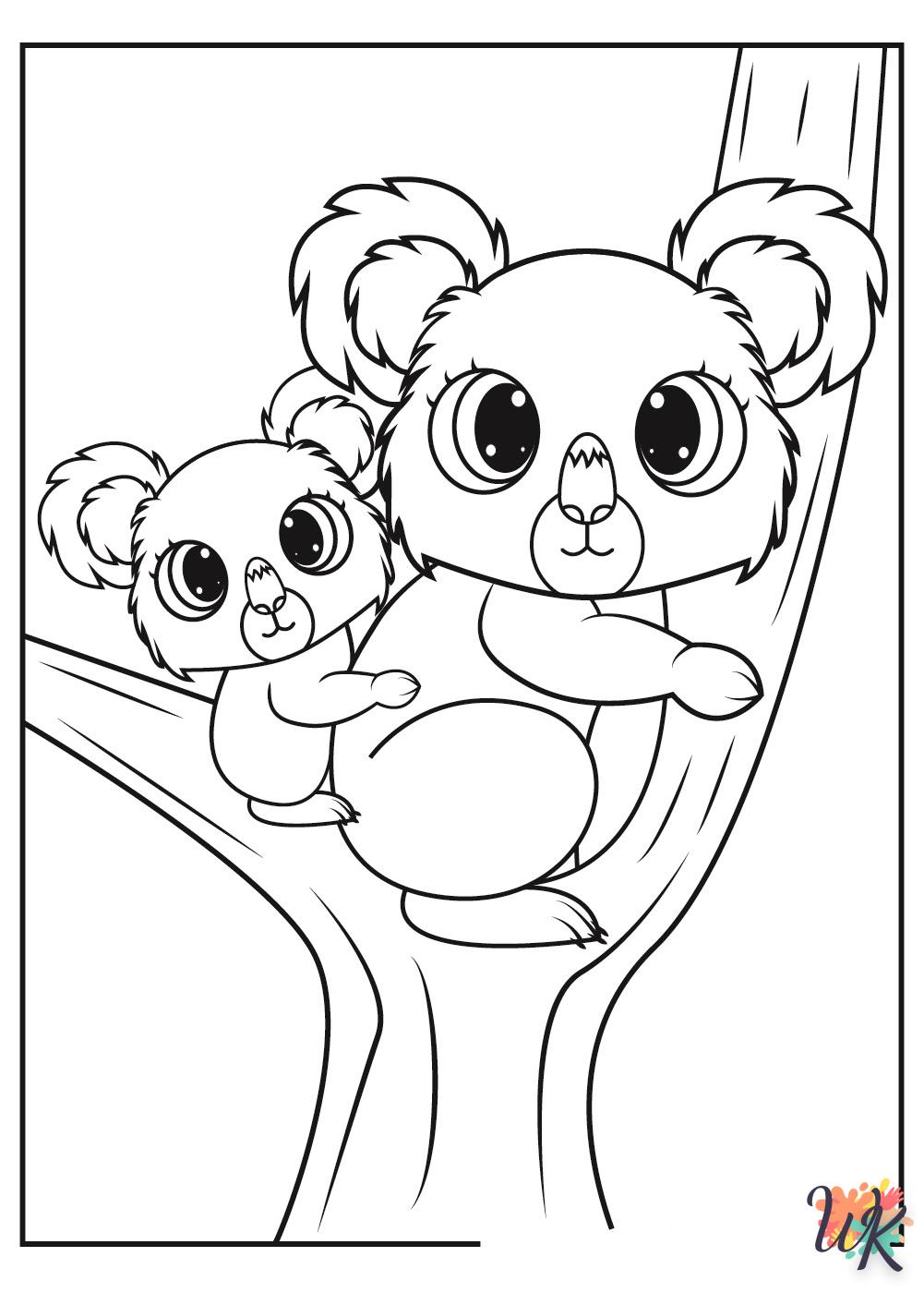 Dibujos para Colorear Koala 15