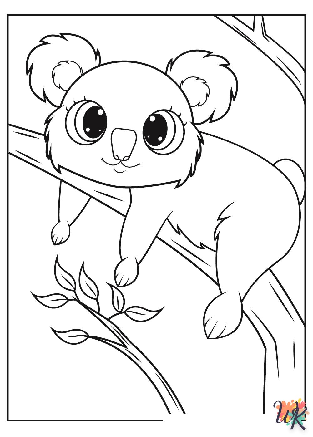 Dibujos para Colorear Koala 16