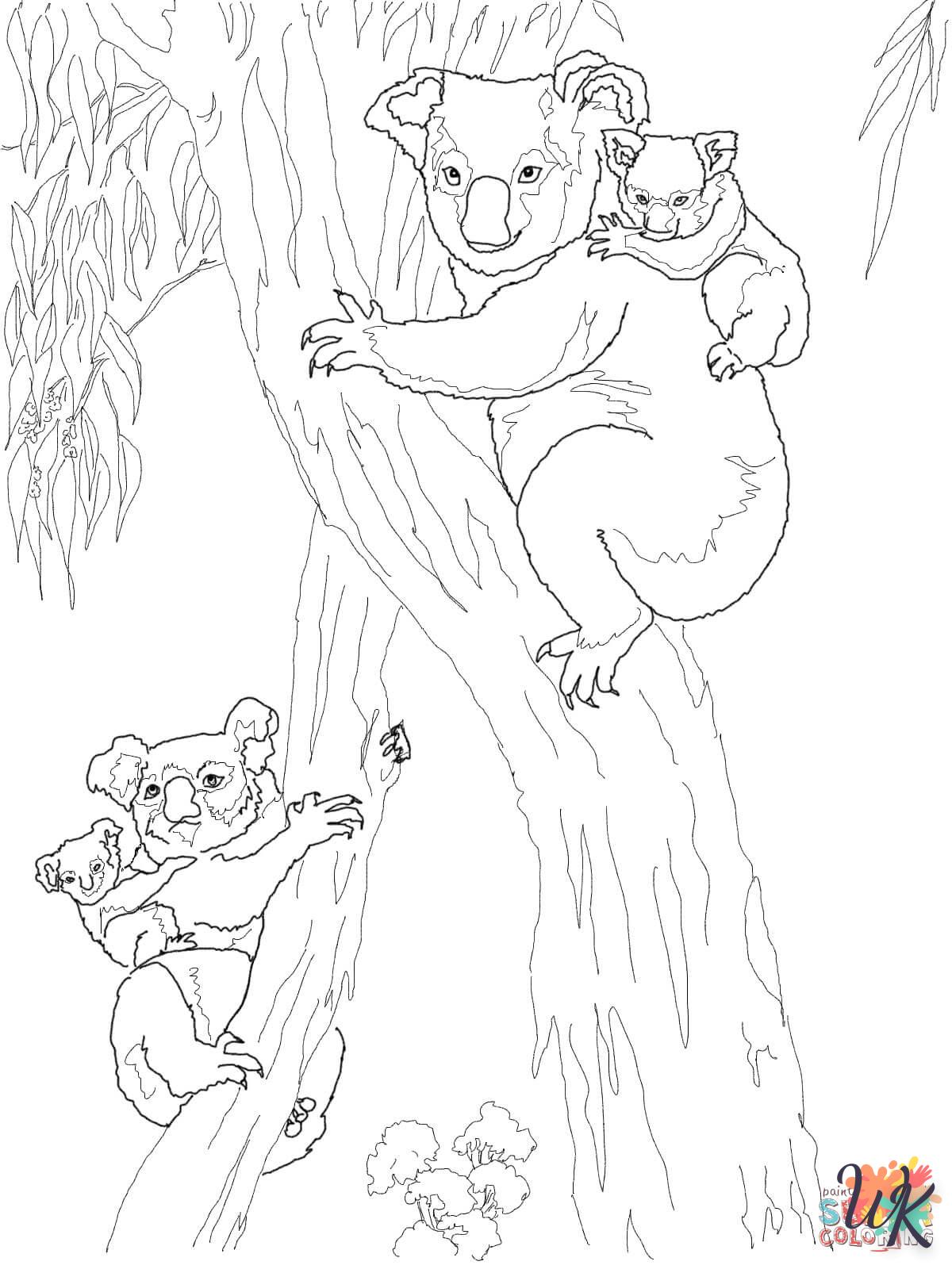 Dibujos para Colorear Koala 28