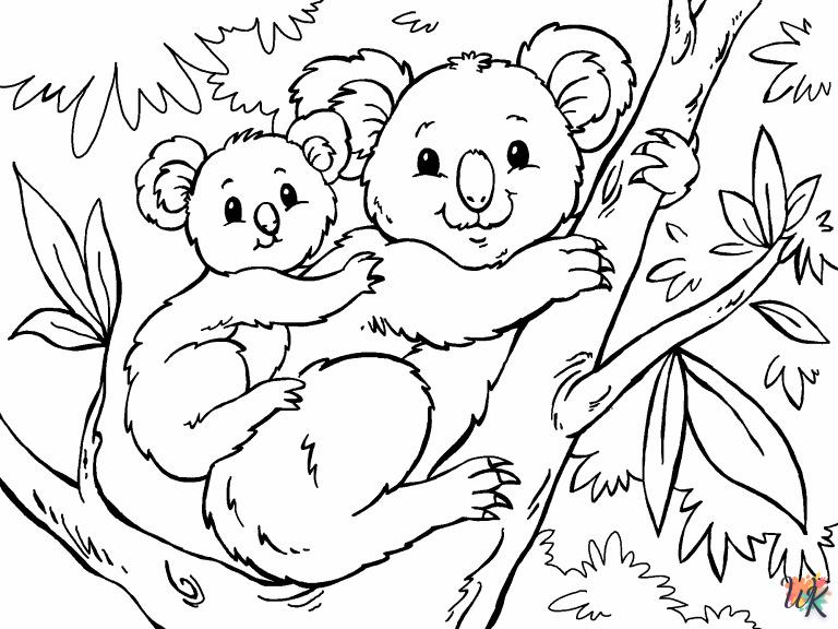 Dibujos para Colorear Koala 3