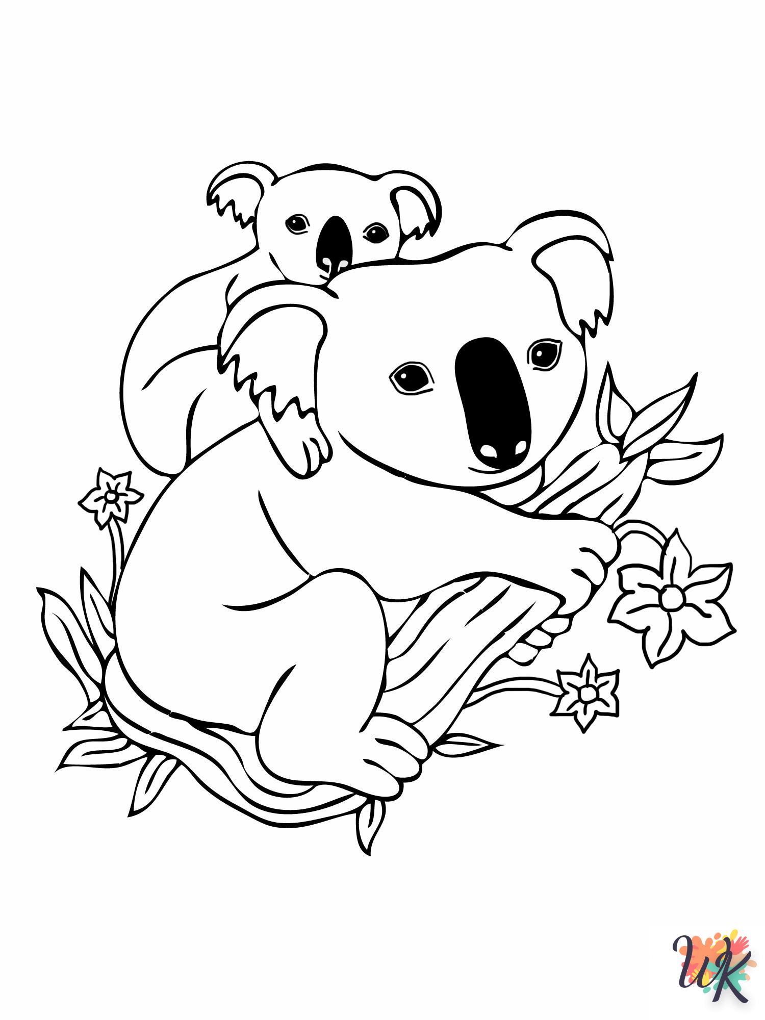 Dibujos para Colorear Koala 35