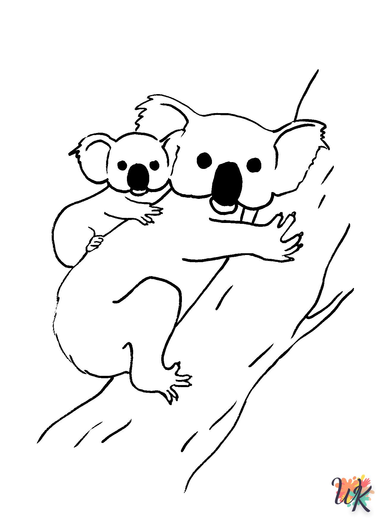 Dibujos para Colorear Koala 7