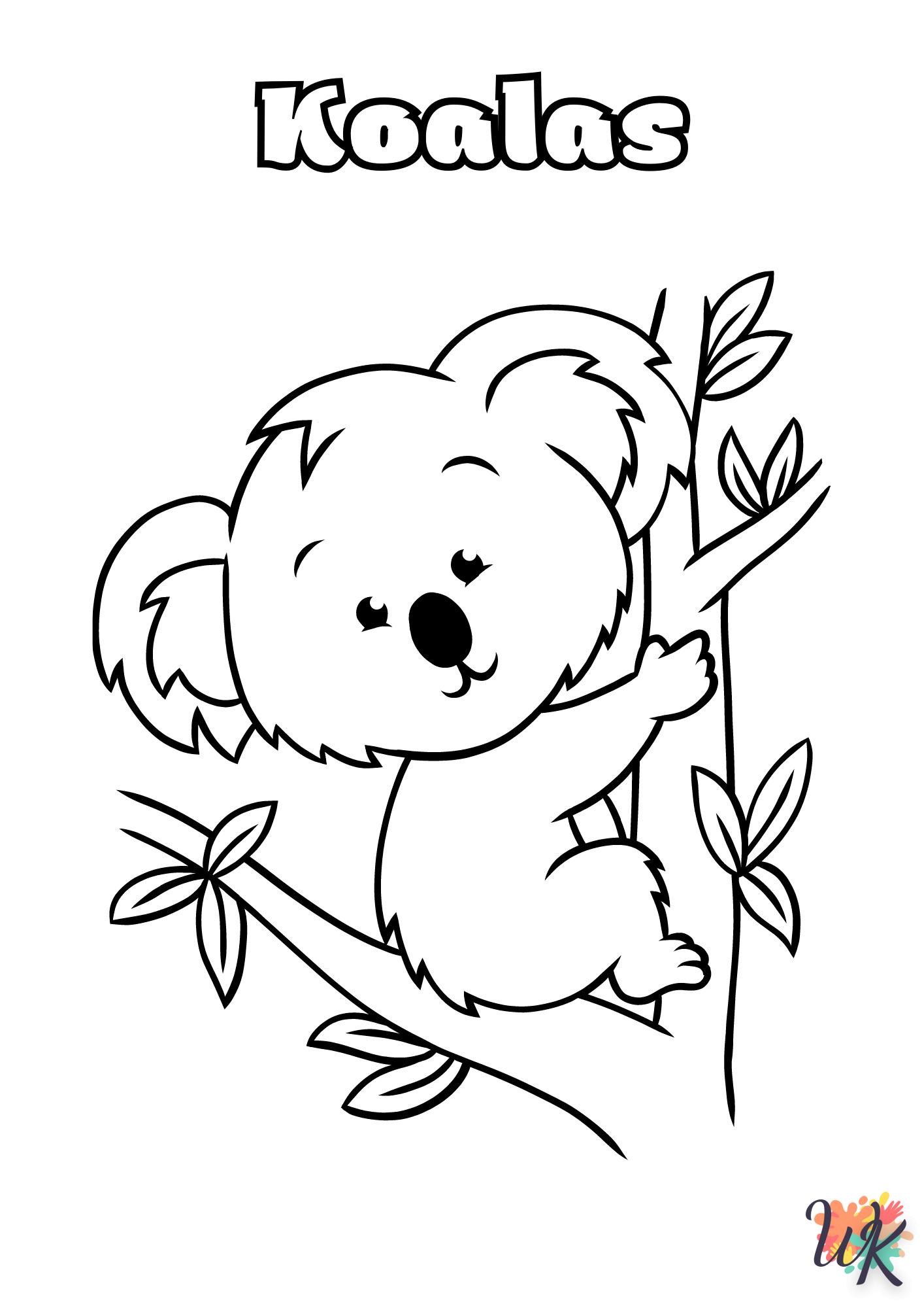Dibujos para Colorear Koala 8