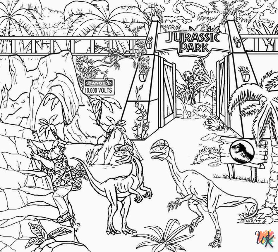 Dibujos para Colorear Parque Jurasico 41