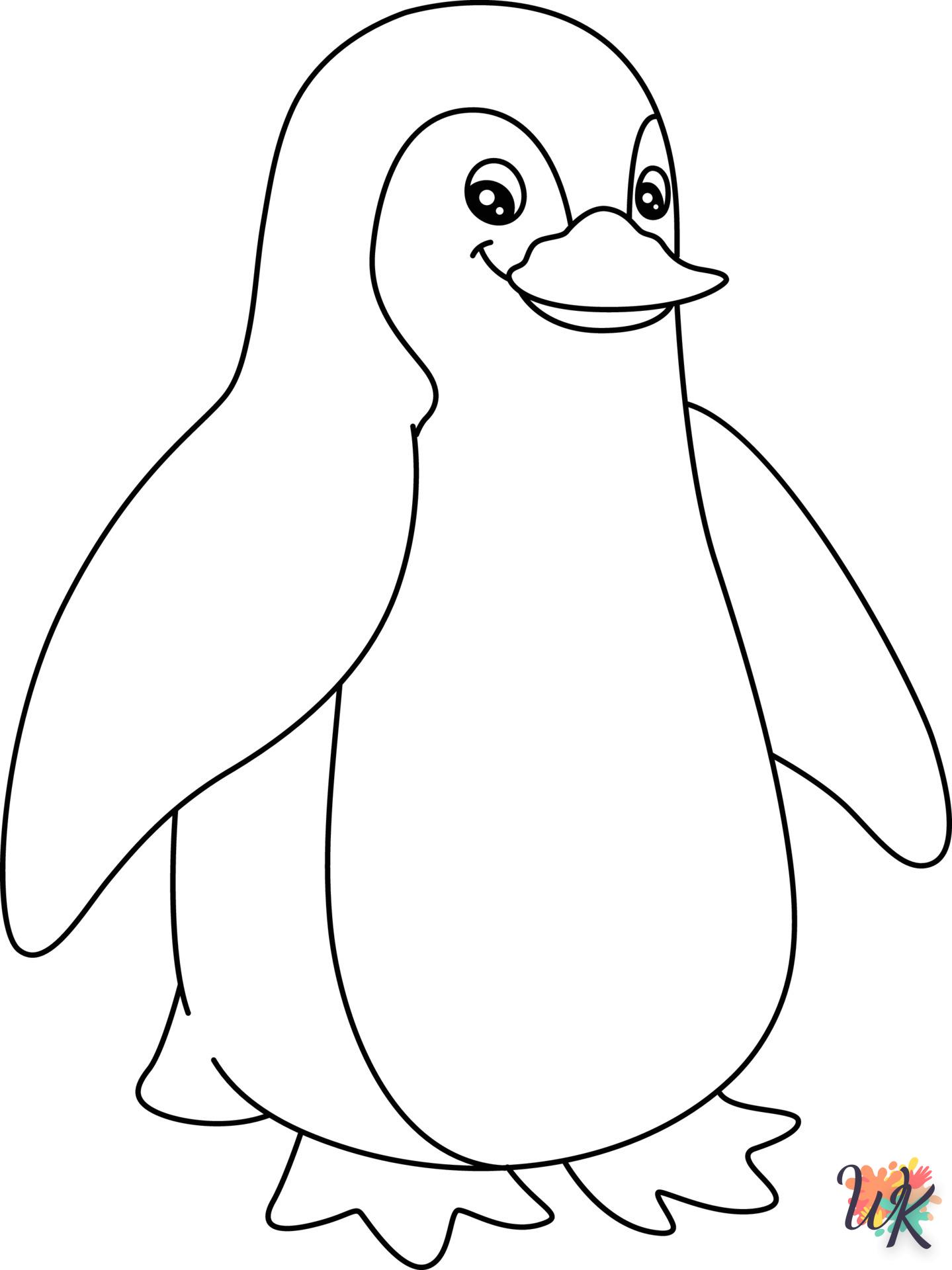 Dibujos para Colorear Pinguino 1