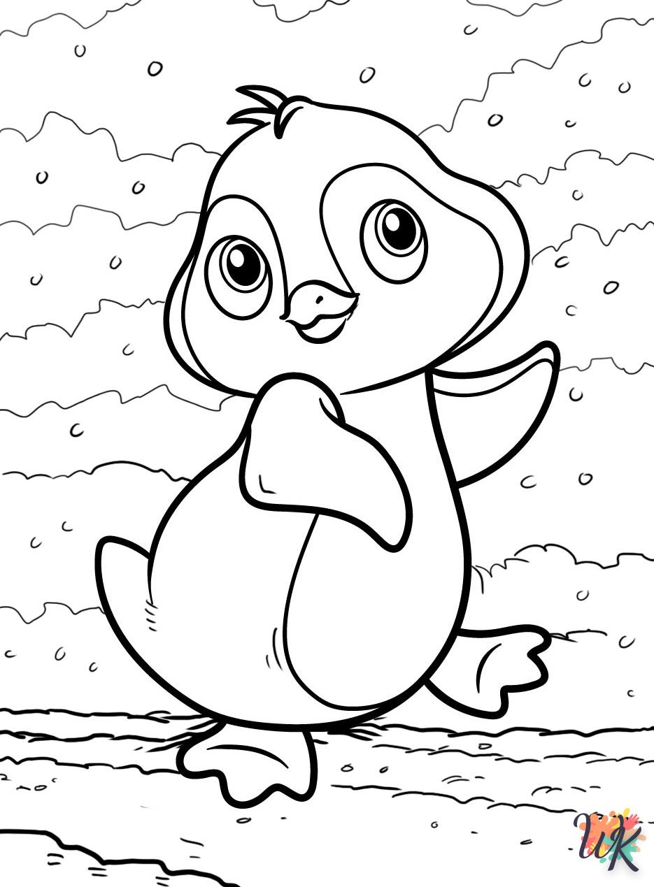 Dibujos para Colorear Pinguino 12
