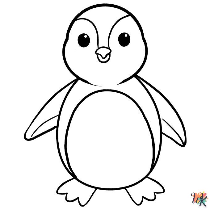 Dibujos para Colorear Pinguino 2