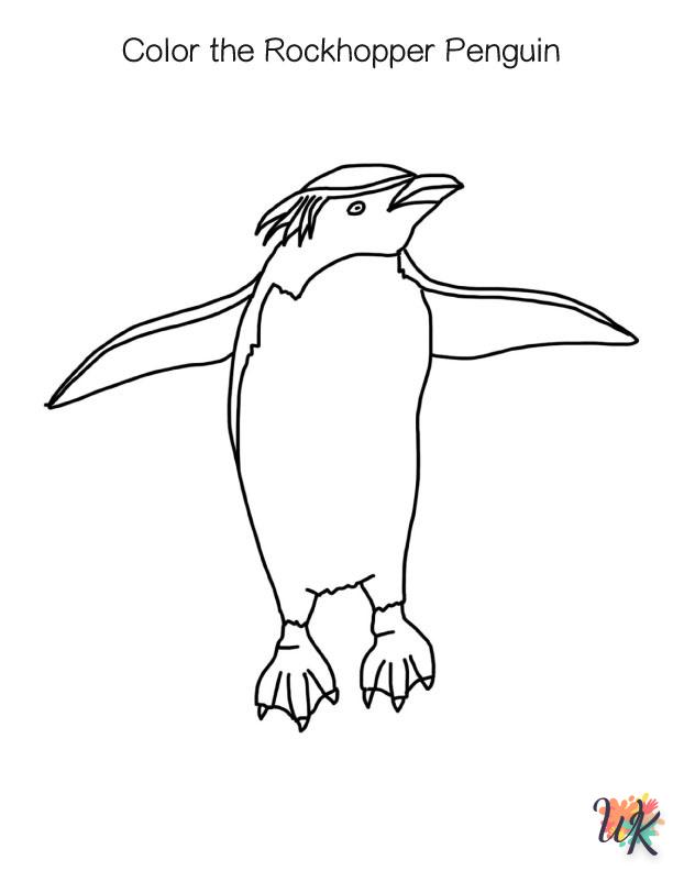 Dibujos para Colorear Pinguino 32