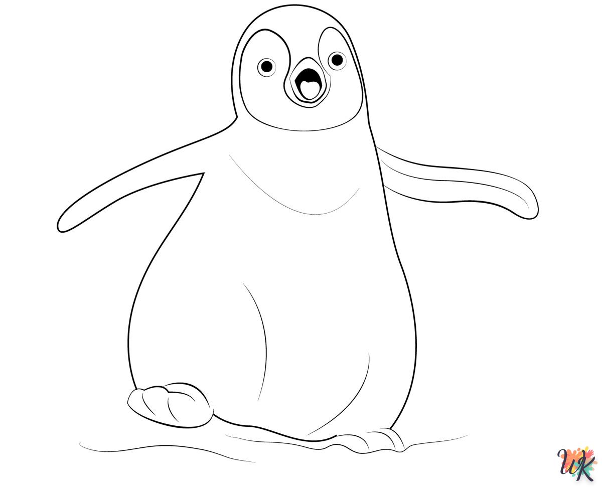 Dibujos para Colorear Pinguino 4