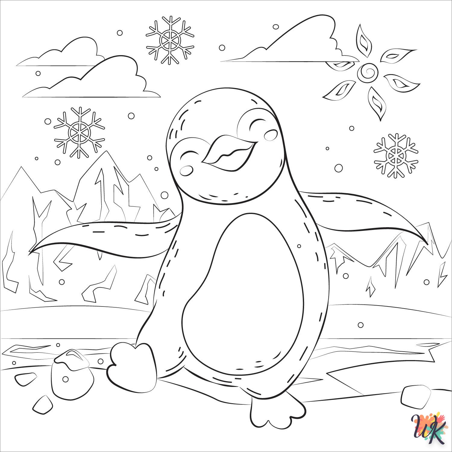 Dibujos para Colorear Pinguino 7