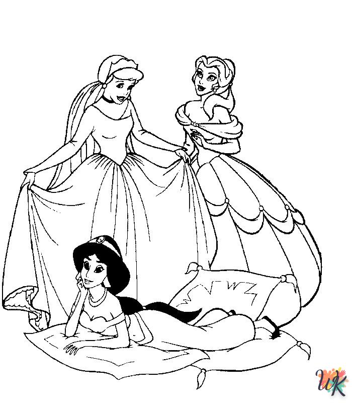 Dibujos para Colorear Princesas Disney 12