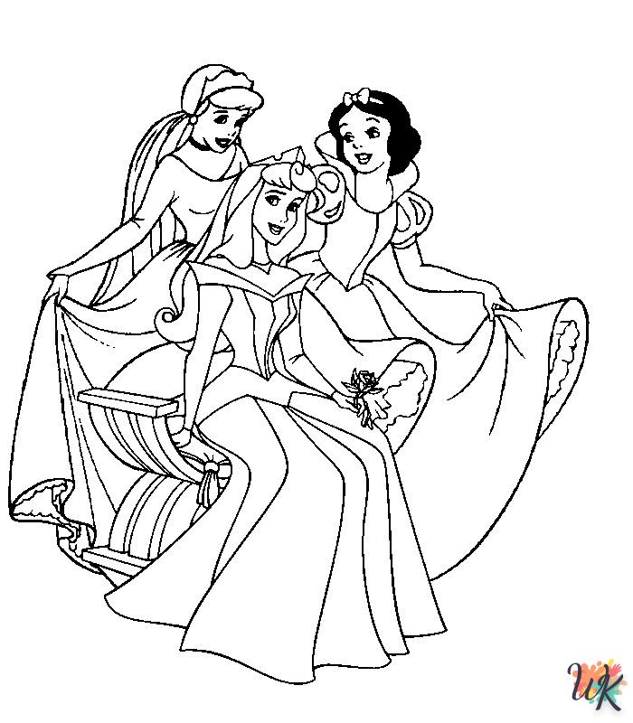 Dibujos para Colorear Princesas Disney 13