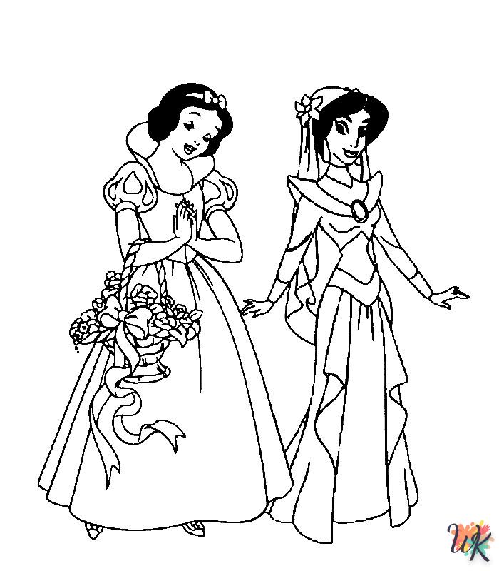 Dibujos para Colorear Princesas Disney 14