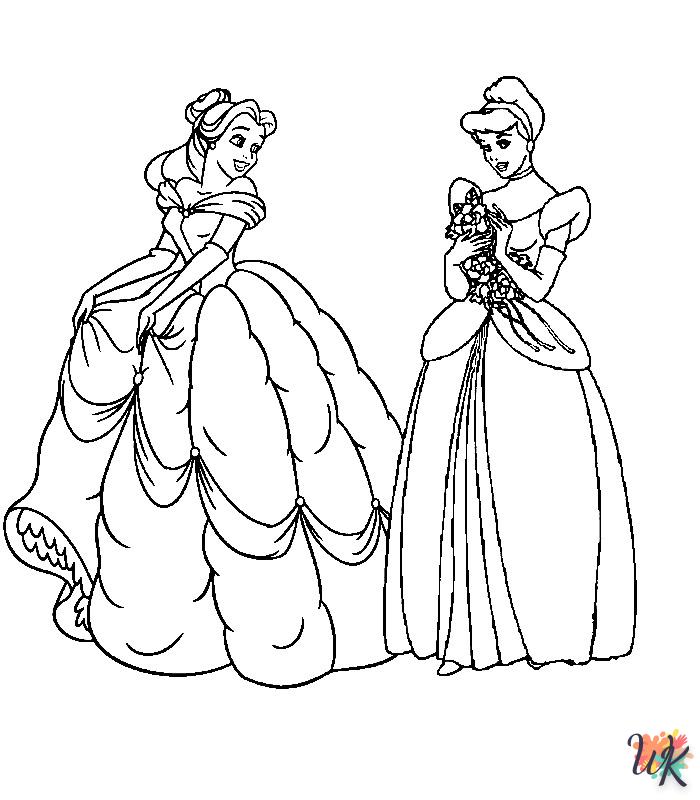 Dibujos para Colorear Princesas Disney 3